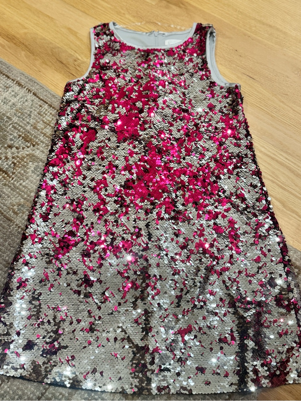Lavender Girls' Sleeveless Lined Flippable Sequin Dress  10/12
